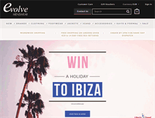 Tablet Screenshot of evolvemenswear.com